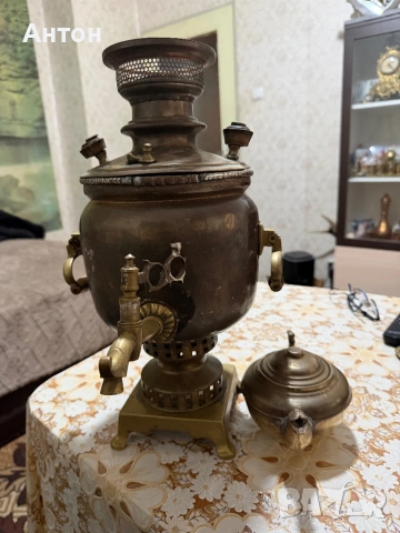 Стар самовар от бакър., снимка 3 - Антикварни и старинни предмети - 53745031