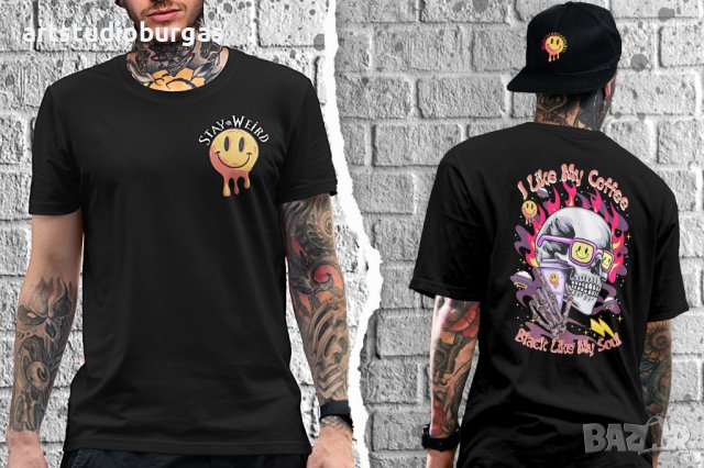 ТЕНИСКА УНИСЕКС I LIKE MY COFFEE BLACK LIKE MY SOUL, снимка 6 - Тениски - 41357866