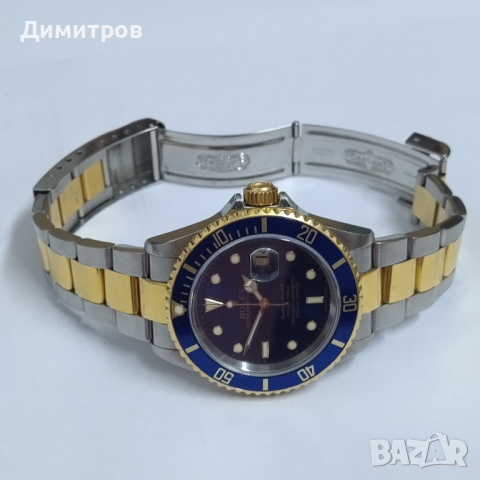Rolex Oyster Submariner Date 16613 Blue, Gold&Steel, снимка 4 - Мъжки - 44824188
