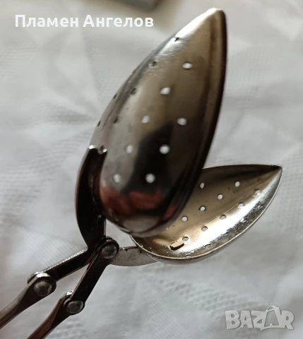 Винтидж Инфузер, Лъжичка, Цедка за чай, снимка 4 - Антикварни и старинни предмети - 53689015