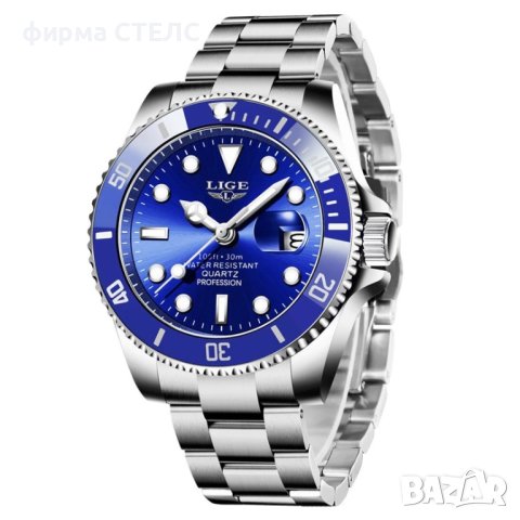 Мъжки часовник Lige Sport Watch, Водоустойчив, Неръждаема стомана, снимка 3 - Мъжки - 40246690
