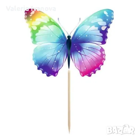 Комплект топери Пеперуди, 8 броя, пъстроцветни 99989