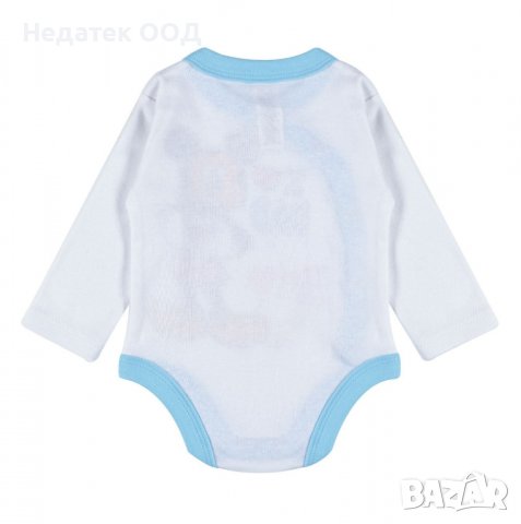 Памучно боди Mickey I Love Dad, 0 - 3 м, Бял/ син, снимка 3 - Други - 39627748