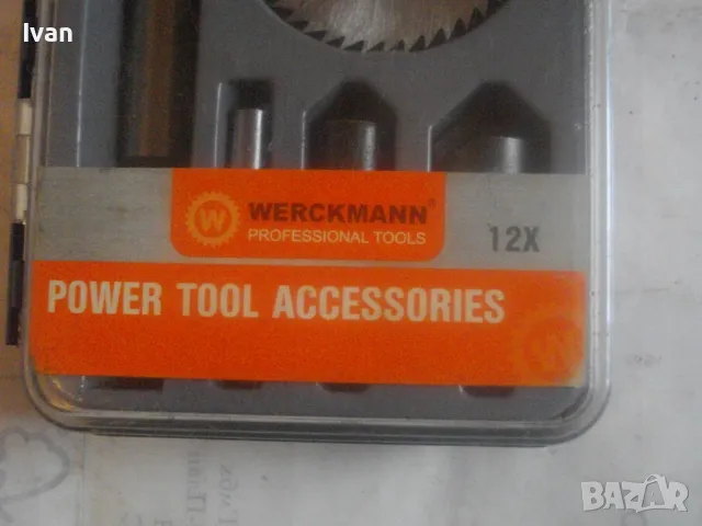 НОВ КОМПЛЕКТ ЗА РАБОТА С ГИПСОКАРТОН 12 ЧАСТИ АКСЕСОАРИ ФРЕЗЕРИ АДАПТЕРИ ДИСКОВЕ БИТОВЕ WERKMANN, снимка 4 - Други инструменти - 49775446