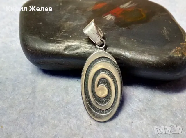 СТИЛЕН СРЕБЪРЕН АРТ ПЕНДАНТ ЛАКИРАНО СРЕБРО 925 ДИЗАЙНЕРСКА ХУДОЖЕСТВЕНА ИЗРАБОТКА 49720, снимка 9 - Колиета, медальони, синджири - 49522631