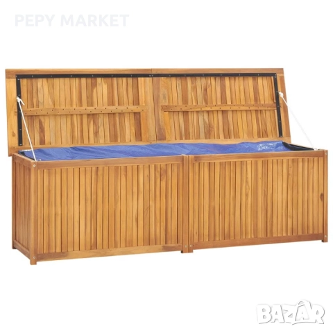 Градинска кутия, 175x50x55 см, тиково дърво масив  Материал: Тиково дърво масив с финиш на водна осн, снимка 1