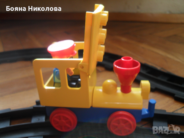Лего Дупло влак с релси - сет, винтаж, снимка 6 - Влакчета, самолети, хеликоптери - 36391250