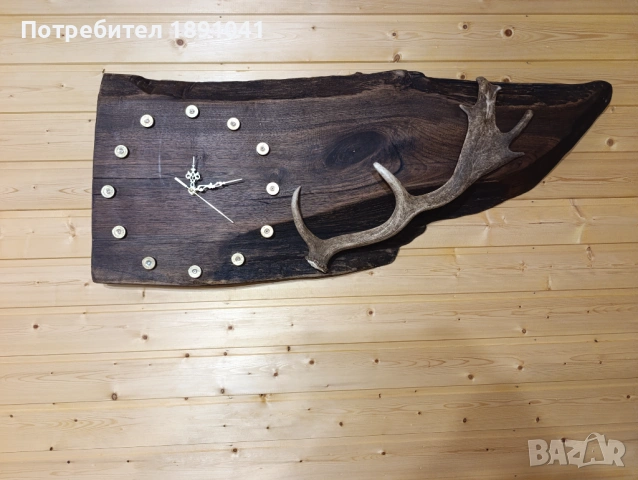 Подарък за ловец . Часовник от дърво . Ловен часовник . , снимка 11 - Стенни часовници - 53646633