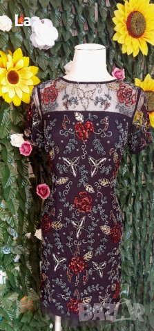 официална дизайнерска рокля с пайети и камъни, снимка 4 - Рокли - 41946807