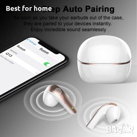 Безжични слушалки dobopo Q13, Bluetooth 5.3,вграден HD микрофон,IP7 мини водоустойчиви, снимка 3 - Слушалки, hands-free - 44239770