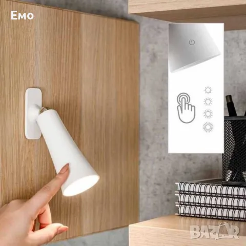 LED магнитна лампа - Flexy, 3v1, 3W, 4000К, Бяла, черна, снимка 13 - Настолни лампи - 48617173