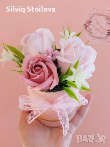 🌿НОВИ🌿 свежи бюджетни предложения със три броя сапунени цветя за любимата учителка☘️🌷🌼💐, снимка 5 - Подаръци за жени - 41998664