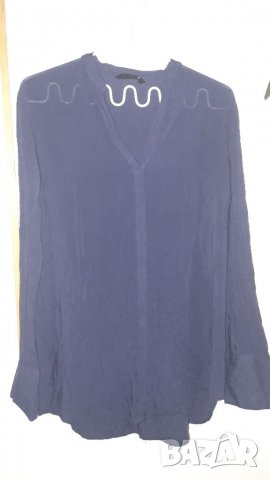 Комплект 2бр Дамски ризи памук Теранова Л тъмно синя и черна без следи от употреба, снимка 2 - Ризи - 38638102