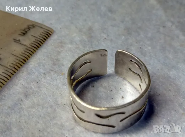 КРАСИВ АЖУРЕН РЕГУЛИРУЕМ СРЕБЪРЕН АРТ ПРЪСТЕН СРЕБРО 925 МАЙСТОРСКА ФИНА ИЗРАБОТКА 19452, снимка 3 - Пръстени - 49757710