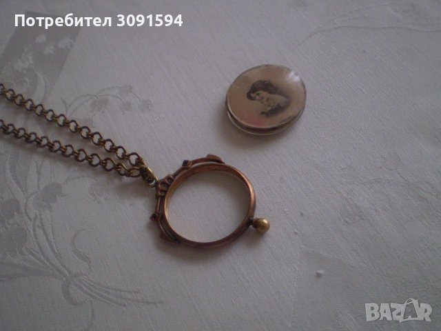 Викториянски период пандетив медальон Колие с висулка за носене на снимка дубле, снимка 7 - Антикварни и старинни предмети - 38877361