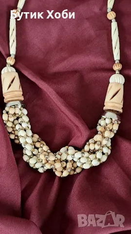 Винтажен гердан от кост, снимка 2 - Антикварни и старинни предмети - 49807574