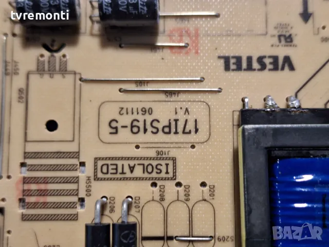 Захранваща платка - ,17IPS19-5,V.1 061112 For 32Inc Display VES315WNDB-01 от TELEFUNKEN T32TX182DLBP, снимка 2 - Части и Платки - 47902967