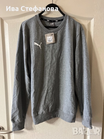 Нова с спортна маркова  сива мъжка оригинална блуза Puma puma Пума с етикет, снимка 2 - Спортни дрехи, екипи - 52500596