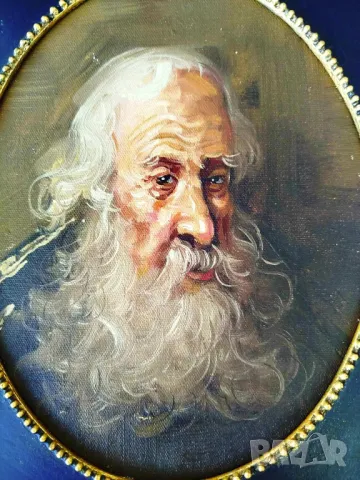 ПРОДАВАМ РЯДКА СТАРА МАСЛЕНА КАРТИНА НА КИТАЙСКИ ХУДОЖНИК - K.K.WONG/СТАР МЪЖ С БРАДА, снимка 2 - Антикварни и старинни предмети - 48539404