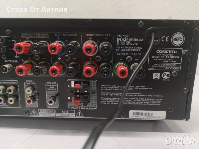 Ресийвър - ONKYO TX-SR506, снимка 10 - Ресийвъри, усилватели, смесителни пултове - 52225875
