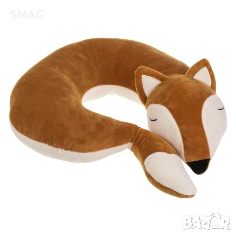 Детска възглавница за пътуване мемори пяна кафява лисица 29x34x8 см_1247067