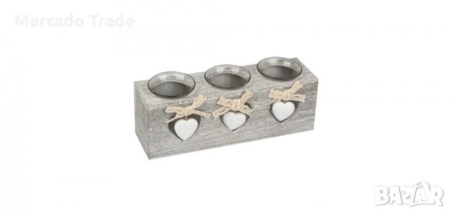 Поставка за свещи, 3 сърца