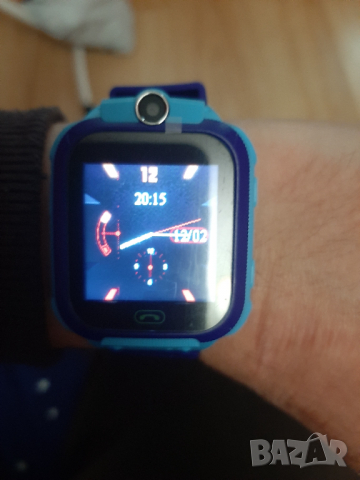 Смарт часовник със две камери и сим карта,син,нов, снимка 1