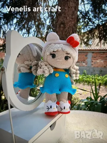 Плетена кукла Kitty / стил Hello Kitty 