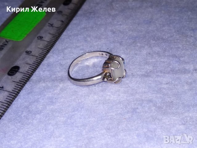 СКЪПОЦЕНЕН СРЕБЪРЕН ПРЪСТЕН СРЕБРО 925 с ЮВЕЛИРНО ШЛИФОВАН КАМЪК БЯЛО КОТЕШКО ОКО 38428, снимка 13 - Пръстени - 41388930