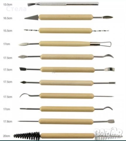11 броя инструменти за полимерна глина, фондан, тесто , снимка 2 - Други инструменти - 35937685