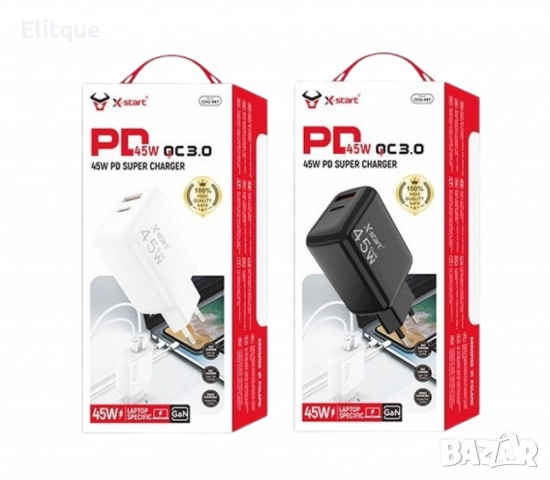 Зарядно за бързо зареждане Type-C+USB-A, снимка 5 - Друга електроника - 52839230