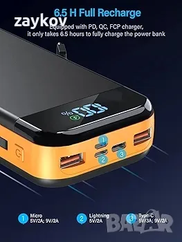 Power Bank, 32000mAh преносимо зарядно устройство за телефон 20W, снимка 2 - Друга електроника - 47842113