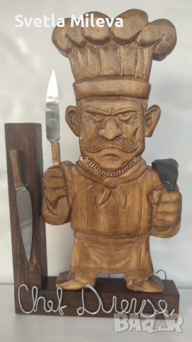 Шеф Дуенде/Chef Duende – двулицева дърворезба /дърворезбена скулптура/