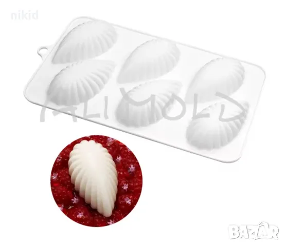6 капковидни мидести форми форма за десерти мус силиконов молд форма фондан гипс шоколад сапун