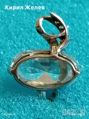 Сребърна висулка с циркон класически елегантен дизайн подходящ за ежедневието 31404, снимка 3 - Колиета, медальони, синджири - 52717604