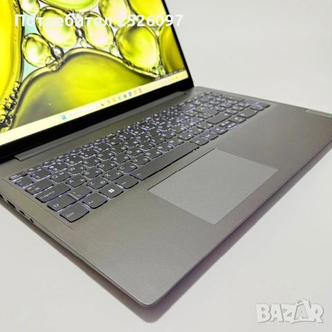 Lenovo IdeaPad 3 Slim/15,6” IPS/Ryzen 5 5500U/512GB NVMe/Подсветма, снимка 3 - Лаптопи за работа - 53005326