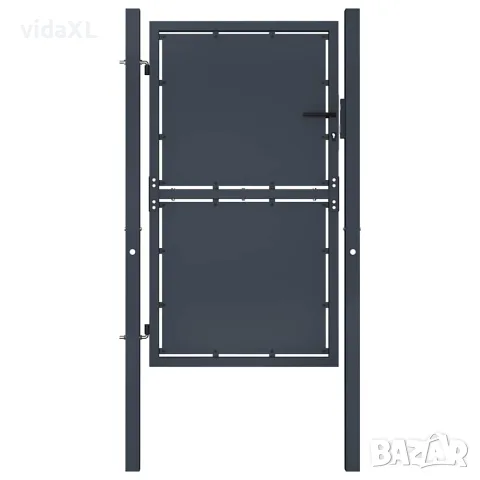 vidaXL Градинска порта от стомана 100x200 см, антрацит