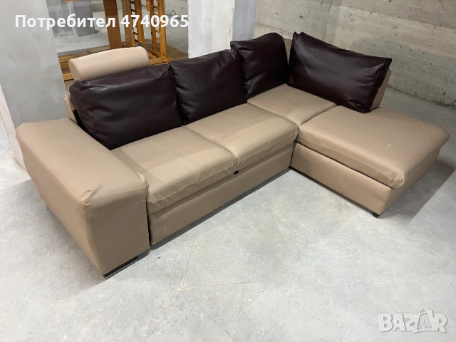 Кожен разтегателен диван, снимка 3 - Дивани и мека мебел - 53802602