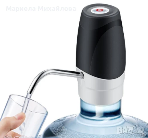 Помпа за вода акумулаторна Rosberg , с USB, Бяло с черно.