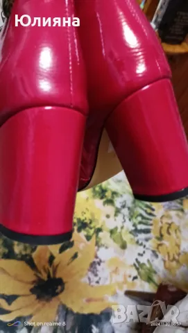 Страхотни червени боти, снимка 5 - Дамски боти - 48033572