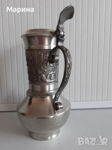 Комплект за вино и ракия от калай Antik*Vintage  #42, снимка 4 - Антикварни и старинни предмети - 47983497