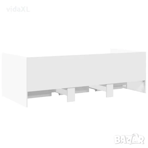 vidaXL Дневно легло с чекмеджета, без матрак, бяло 90x190 см, снимка 6 - Спални и легла - 56146813