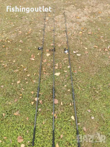 Висок клас шарански комплект. Три въдици 3.60мт и три макари 11 лагера, снимка 5 - Въдици - 48295775