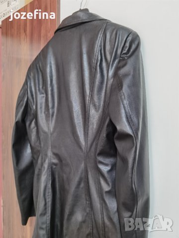 Кожено черно сако от изкуствена кожа, снимка 5 - Сака - 41481376