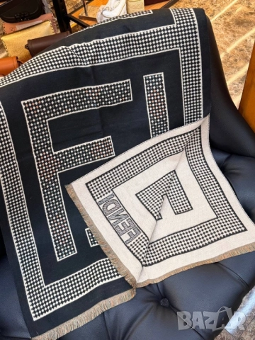 Луксозен шал • Кашмир 65% • Коприна 35% louis vuitton christian dior , снимка 8 - Шалове - 51960573