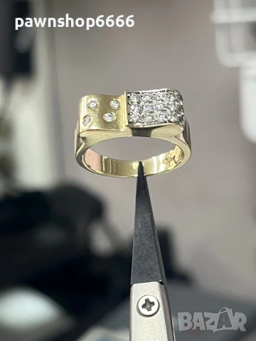 Златен пръстен 14 карата , снимка 4 - Пръстени - 50491962