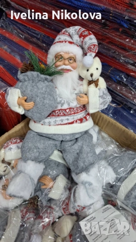Голям Дядо Коледа с торба и мече - Атмосфера, уют и празничен стил, снимка 2 - Декорация за дома - 52671498