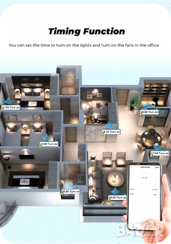 WiFi крушка 10W E27, снимка 7 - Крушки - 36103883