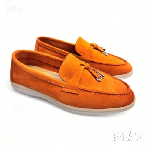 Луксозни дамски мокасини Loro Piana, снимка 7 - Други - 48744032