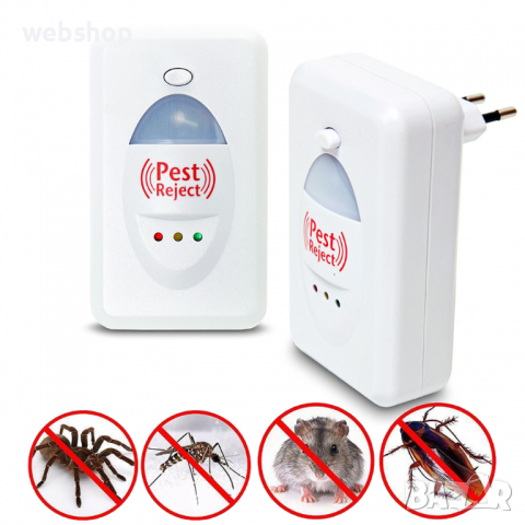 Мощен електромагнитен уред Pest Reject защитава до 200 кв.м от гризачи, насекоми и комари